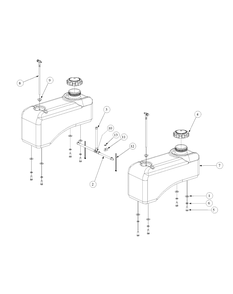 Fuel Tank Assembly Diagram and Parts List for M50-KHS 53AB5BBP750-23HP-OHV Cub Cadet Lawn Tractor